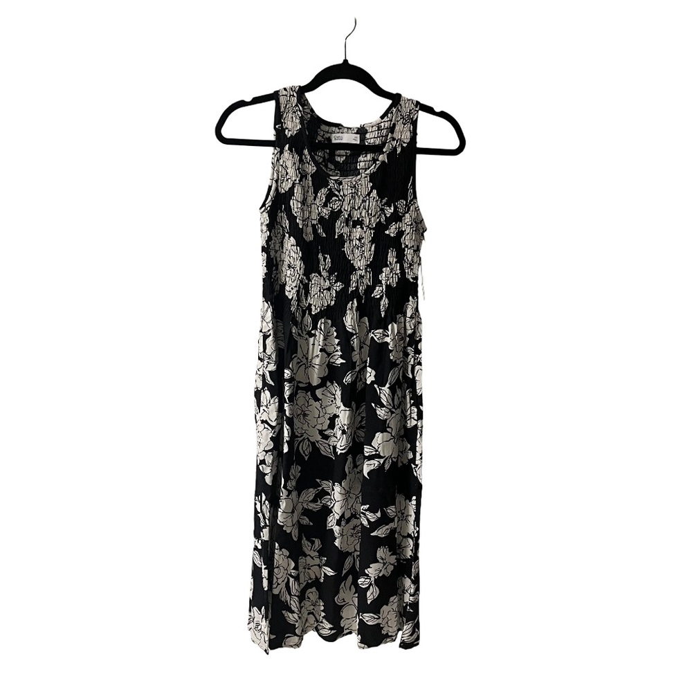 Croft & Barrow Black and White Floral Dress